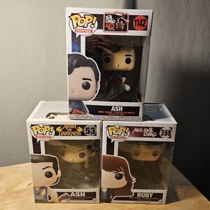 Funko Pop Lot 1142 Evil Dead 53 Army of Darkness 398 Ruby Ash vs Evil Dead